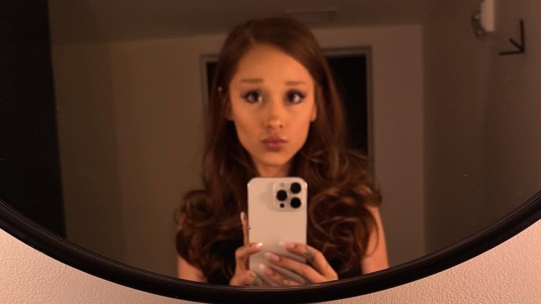 Ariana Grande with brown hair