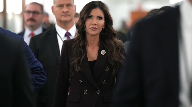 U.S. Secretary of Homeland Security Kristi Noem arrives to testify before the Senate Judiciary Committee in the Dirksen Senate Office Building on March 03, 2026 in Washington, DC.