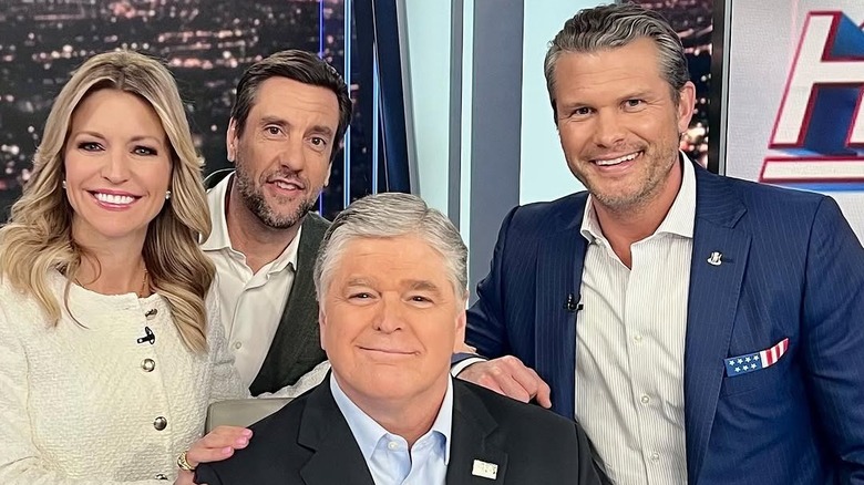Sean Hannity, Ainsley Earhardt, Clay Travis, and Pete Hegseth on Instagram