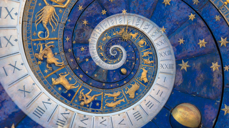 Swirling zodiac artwork