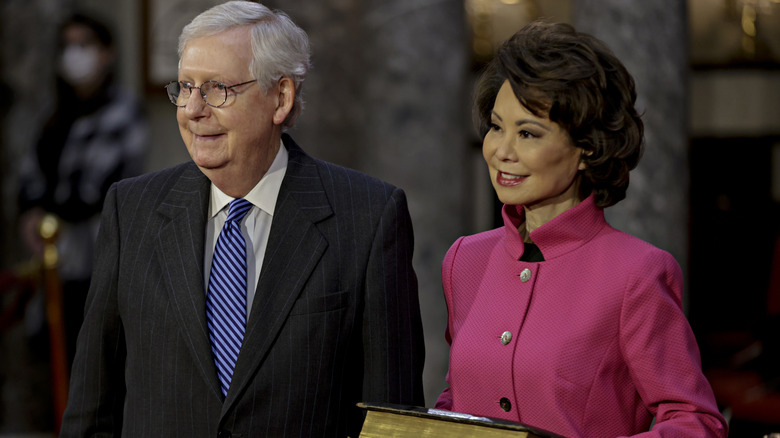 Mitch McConnell and Elaine Chao January 2021