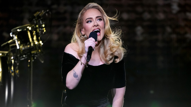 Adele performing
