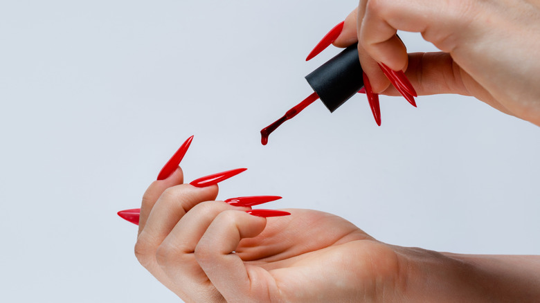 Red nail polish