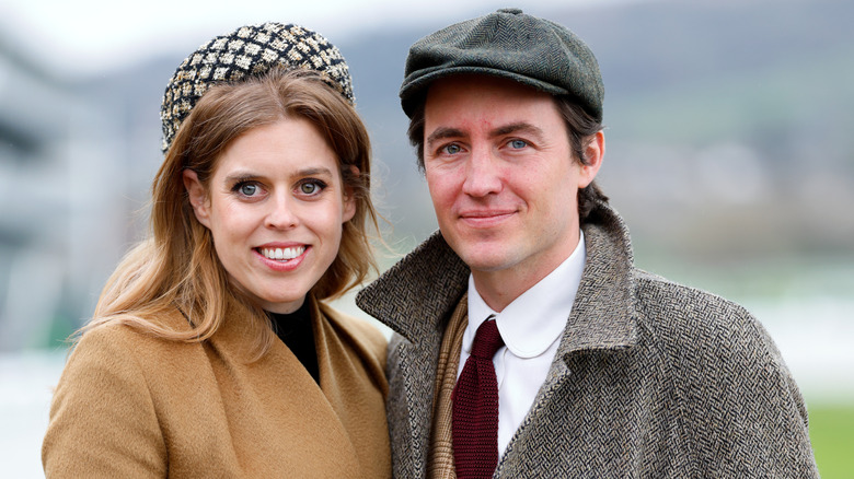 Princess Beatrice and husband Edo Mapelli Mozzi smile for the cameras in 2024