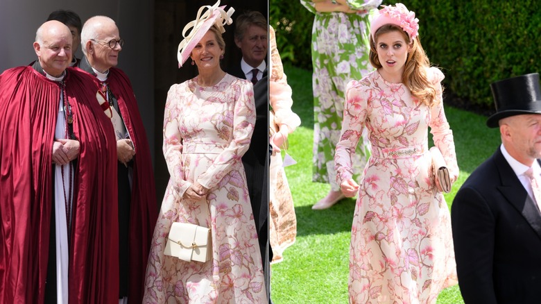 Sophie Wessex at the Order of the Garter in 2024 and Princess Beatrice at the Royal Ascot