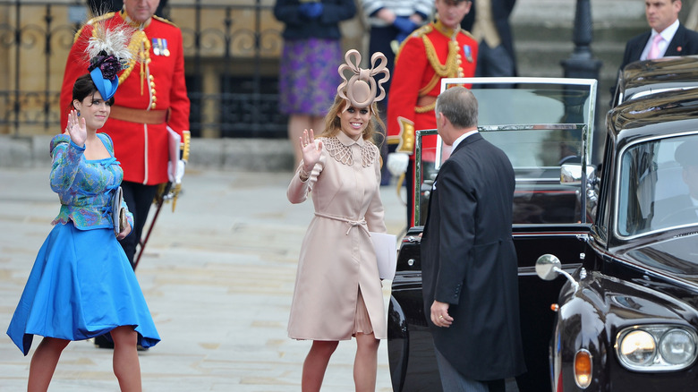 Princess Beatrice and Eugenie at Prince William wedding