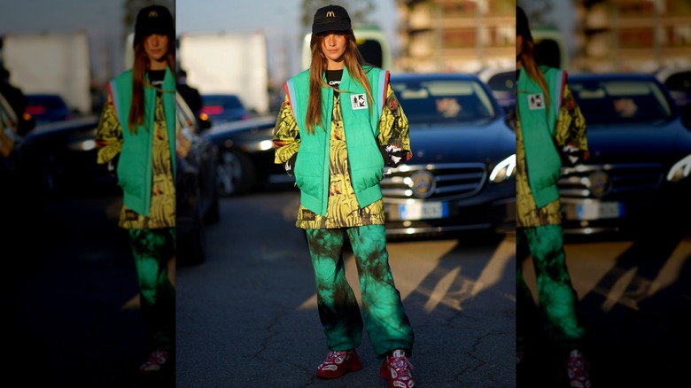 Green puffer vest 