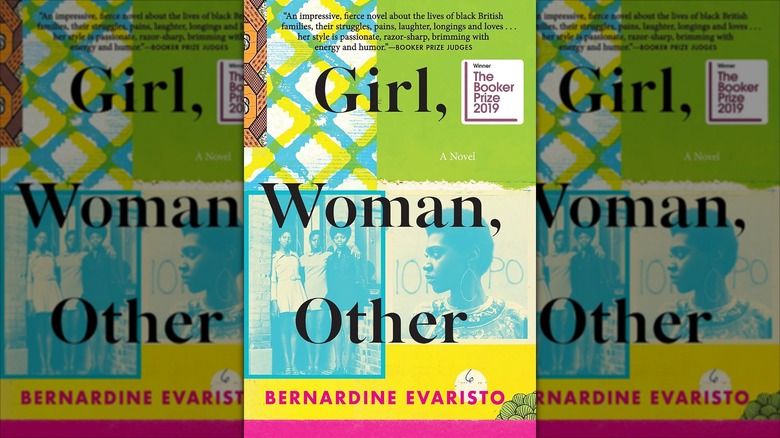 The front cover of "Girl, Woman, Other" by Bernardine Evaristo