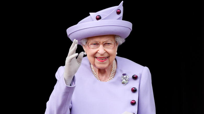 Queen Elizabeth II pictured smiling in 2022