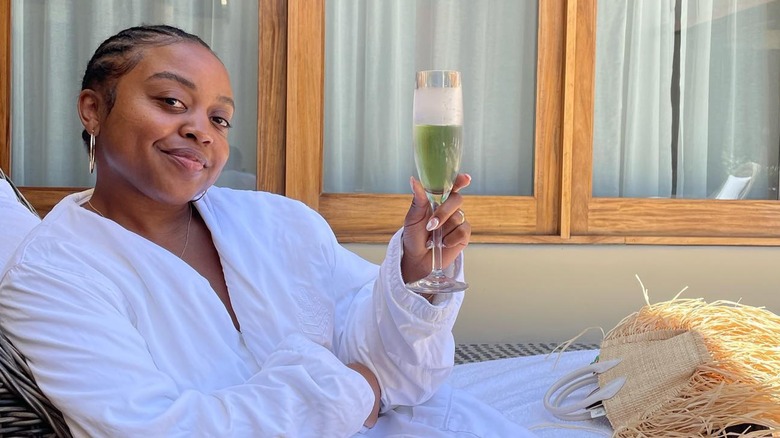 Quinta Brunson without makeup smiling