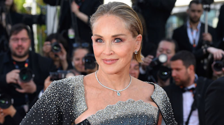 Sharon Stone attends the "Fjord" screening during the 79th annual Cannes Film Festival at Palais des Festivals on May 18, 2026