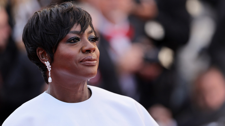 Viola Davis posing at a Cannes Film Festival event