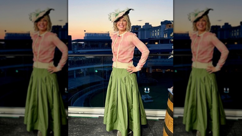 Dylan Dreyer at the May 2025 kentucky derby in lelo rose
