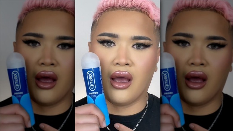 TikToker using lube as primer