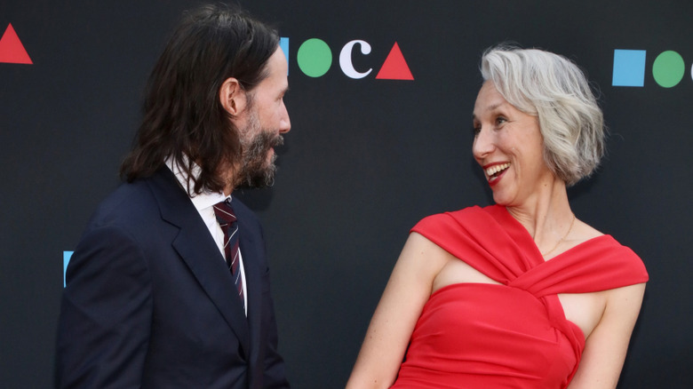 Keanu Reeves and Alexandra Grant attend MOCA Gala 2022 at The Geffen Contemporary at MOCA on June 04, 2022 in Los Angeles, California