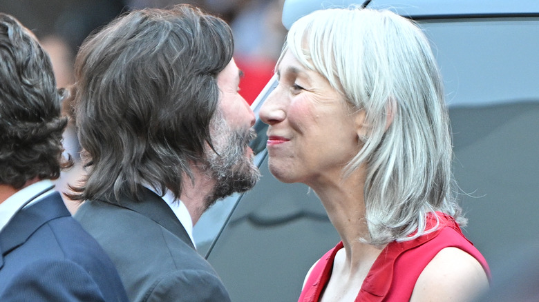 Keanu Reeves and Alexandra Grant are seen on June 03, 2025 in Los Angeles, California