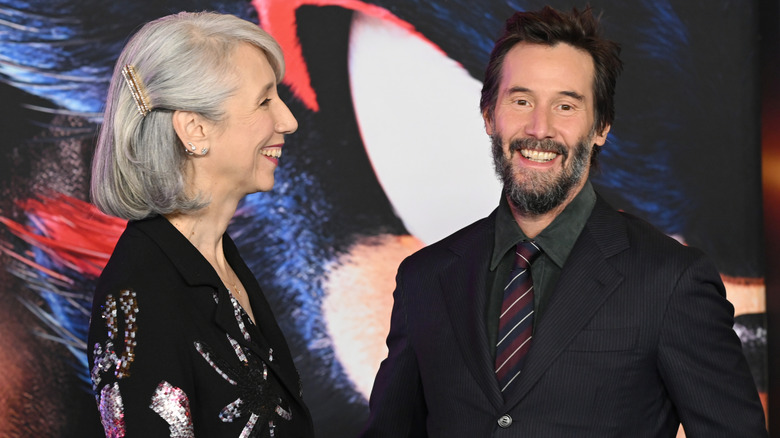 Alexandra Grant and Keanu Reeves at the premiere for Sonic the Hedgehog 3 at the TCL Chinese Theatre