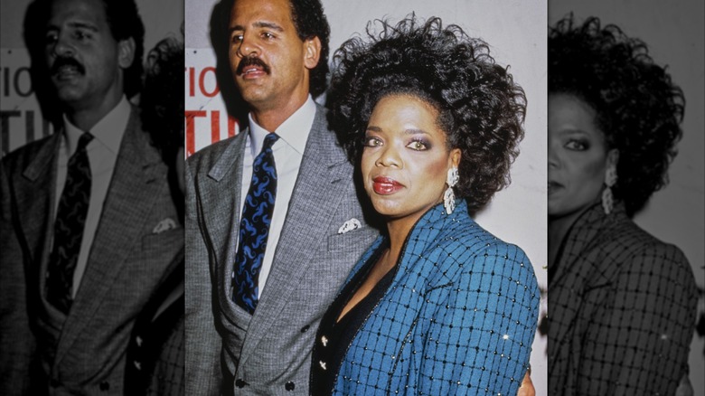 Stedman Graham and Oprah Winfrey on the red carpet in 1987