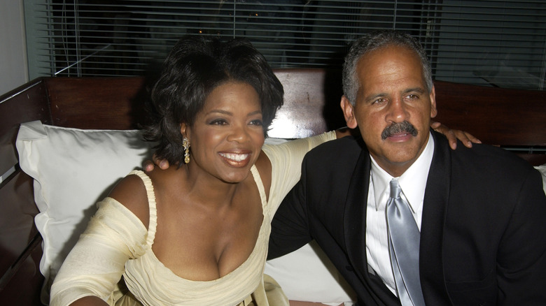 An undated image of Oprah Winfrey and Stedman Graham