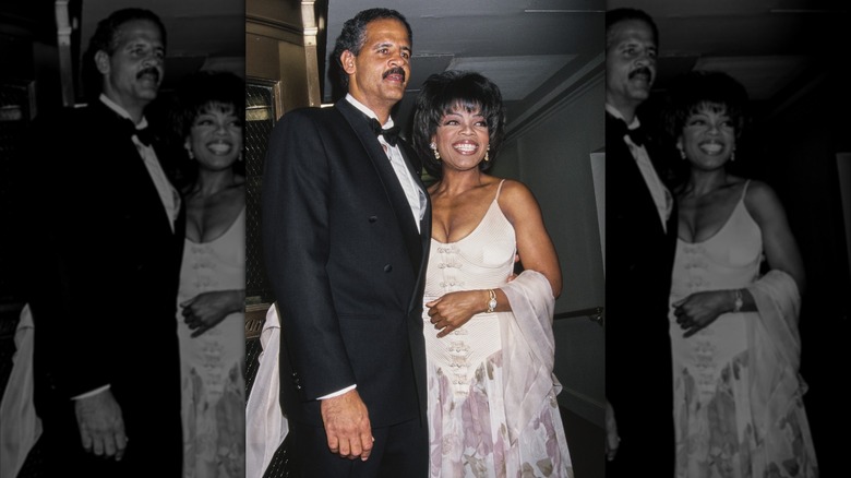 Stedman Graham and Oprah Winfrey on the red carpet in 1994