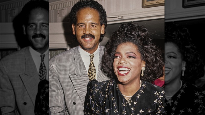Stedman Graham and Oprah Winfrey on the red carpet in 1989