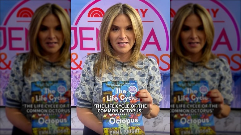 Jenna Bush Hager holding "The Life Cycle of the Common Octopus" by Emma Knight