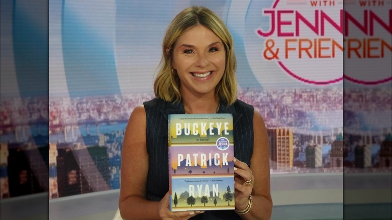 Jenna Bush Hager holding a copy of "Buckeye" by Patrick Ryan