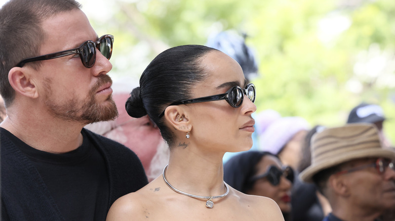 Channing Tatum and Zoe Kravitz at Hollywood Walk of Fame