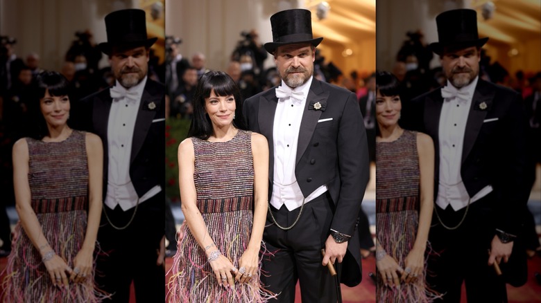 Lily Allen and David Harbour on the red carpet together