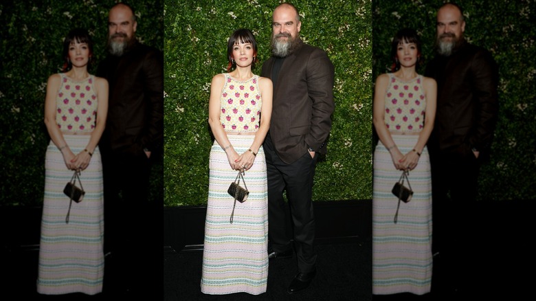 Lily Allen and David Harbour on the red carpet together