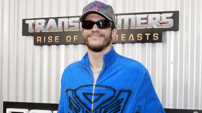 Pete Davidson posing at a movie premiere