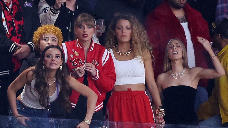 Blake Lively and Taylor Swift in an NFL suite
