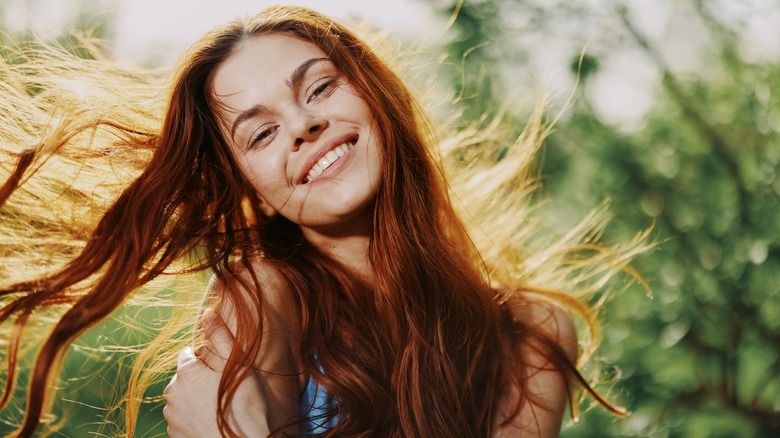 Woman with red hair