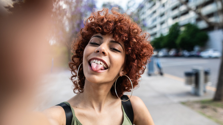 Woman with red hair