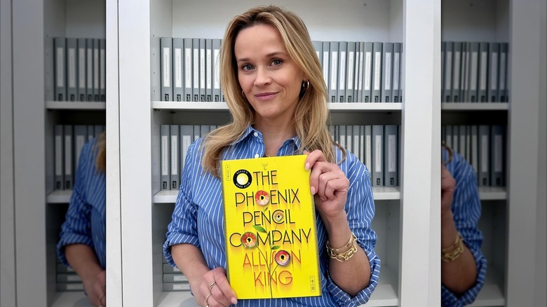 Reese Witherspoon holding The Phoenix Pencil Company by Allison King