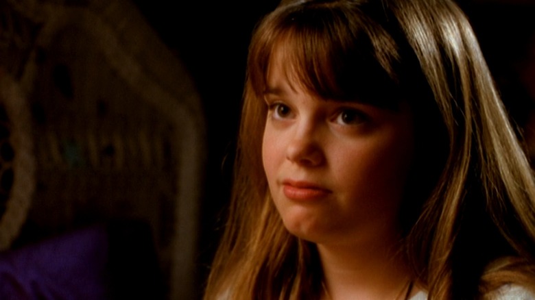 Close-up of Kimberly J. Brown making a slightly pleading face in "Halloweentown"