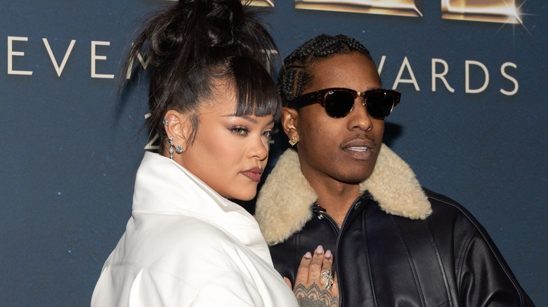 Rihanna and ASAP Rocky on the red carpet