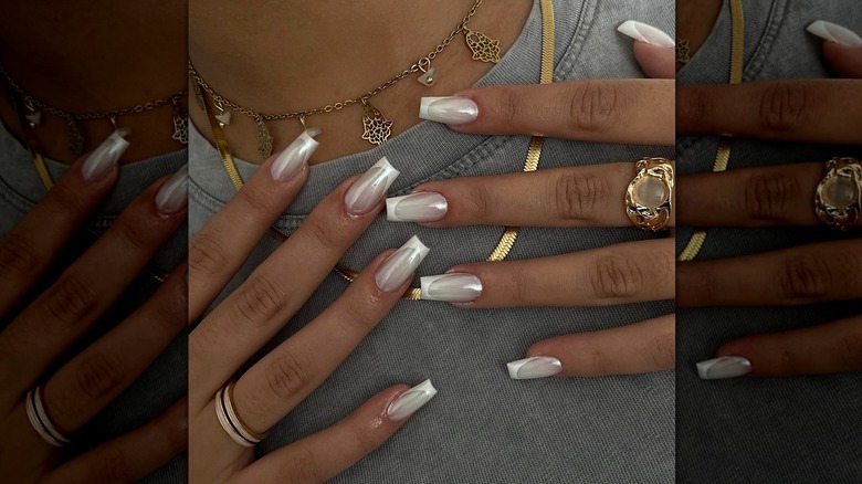 Rihanna's Chrome French Mani Is The Classiest Nail Look Of 2024