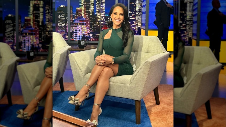 Emily Compagno on set