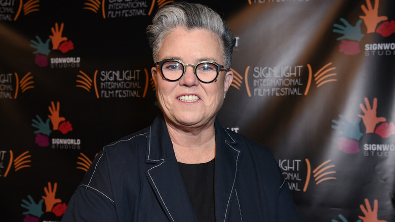 Rosie O'Donnell smiles on the red carpet in 2023