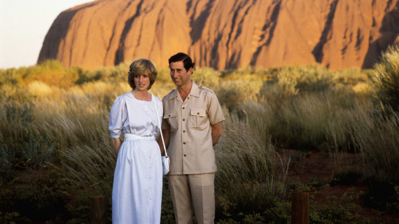 Princess Diana and King Charles III (formerly Prince Charles) smiling
