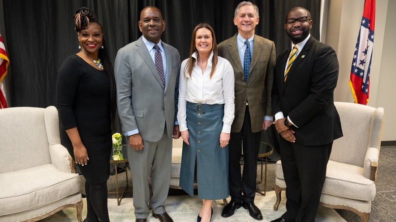 Sarah Huckabee Sanders at an Arkansas HBCU summit