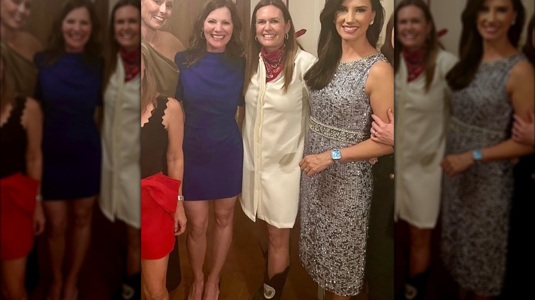 Sarah Huckabee Sanders with friends at the Super Bowl