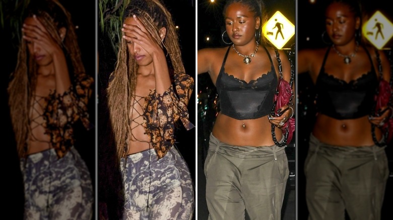Malia and Sasha Obama wearing strappy nightlife outfits
