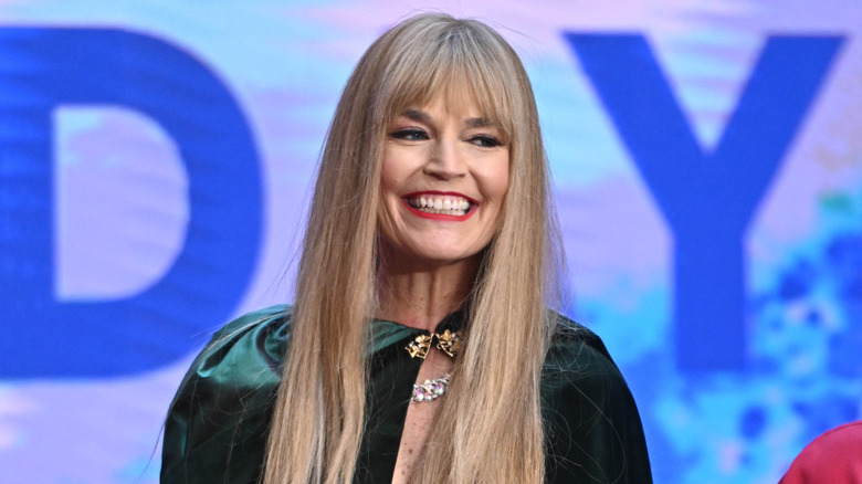 Savannah Guthrie in a long blond wig