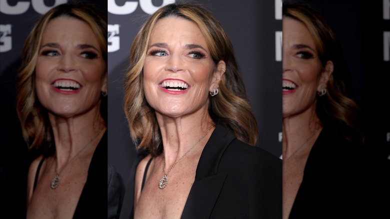 Savannah Guthrie looking to the side while appearing at a 2025 event with shoulder-length hair