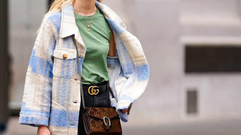 Woman in a shacket 
