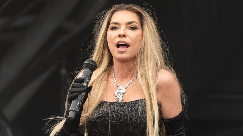 Shania Twain performing on stage