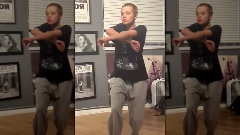 Shiloh Jolie dancing in 2024