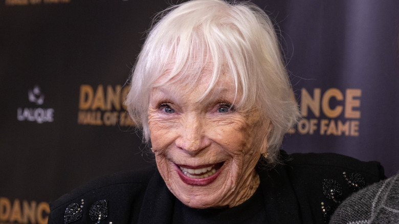 Shirley MacLaine smiles on the red carpet in 2023